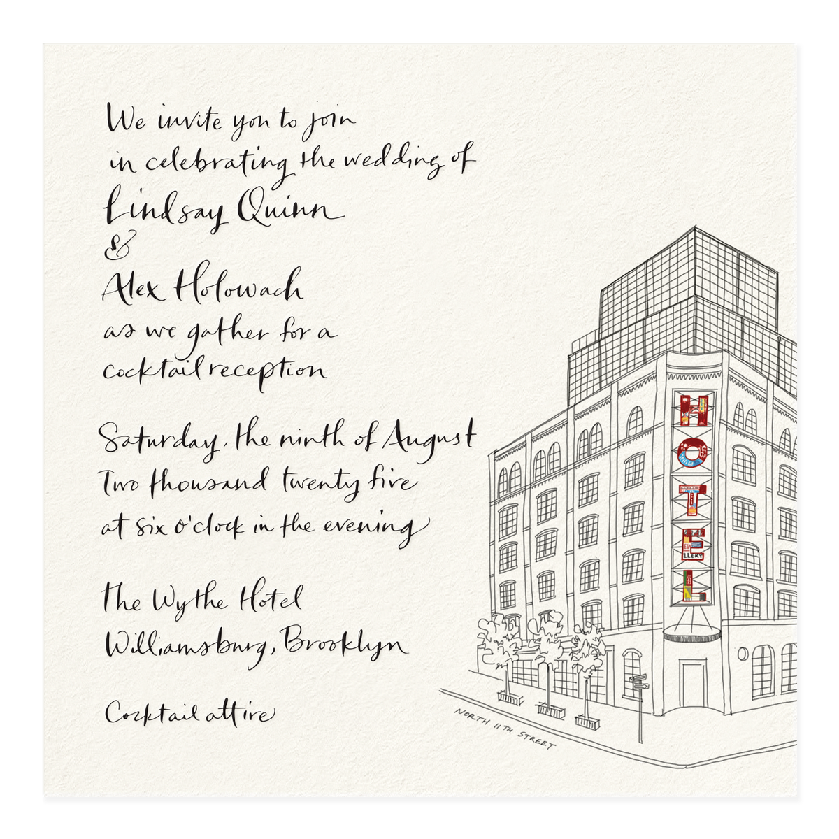 Wythe Hotel Invitation