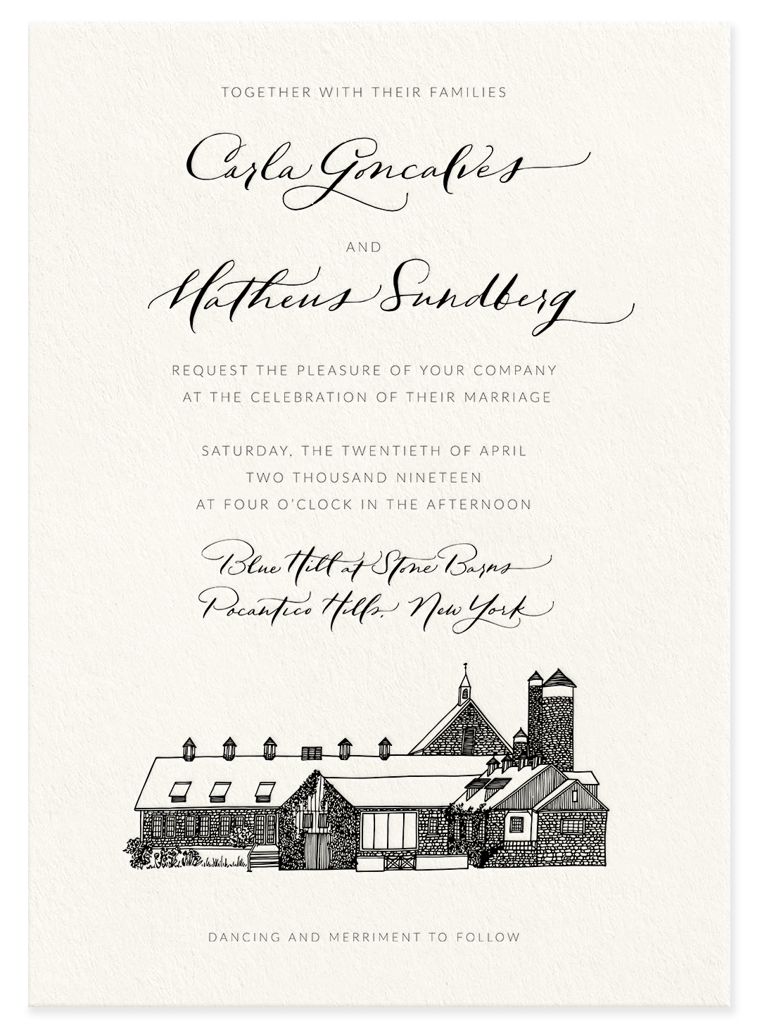 Blue Hill at Stone Barns Invitation