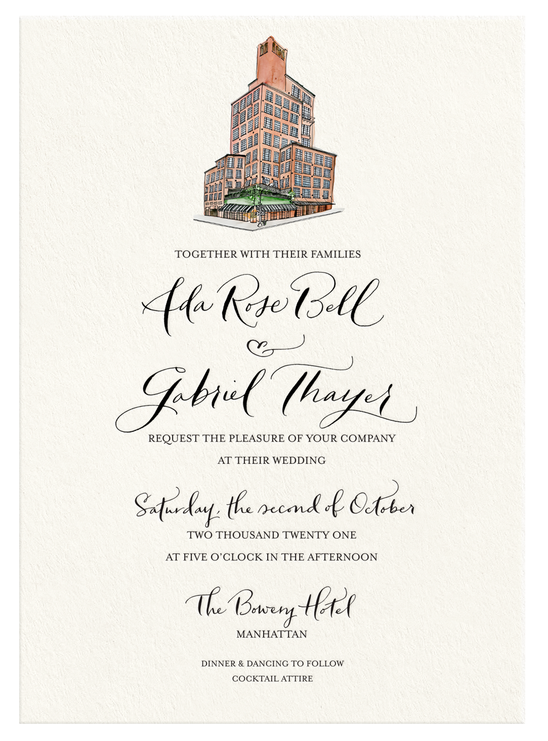 Bowery Hotel Invitation