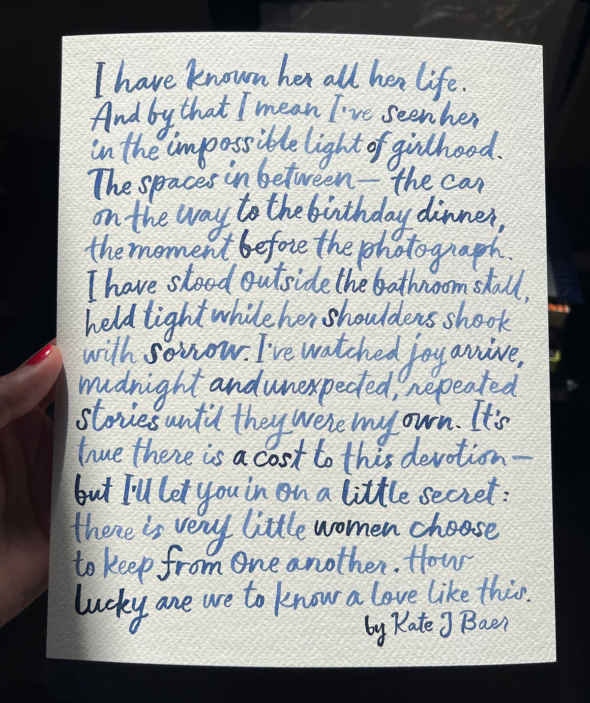 Calligraphy Commission - Original Artwork