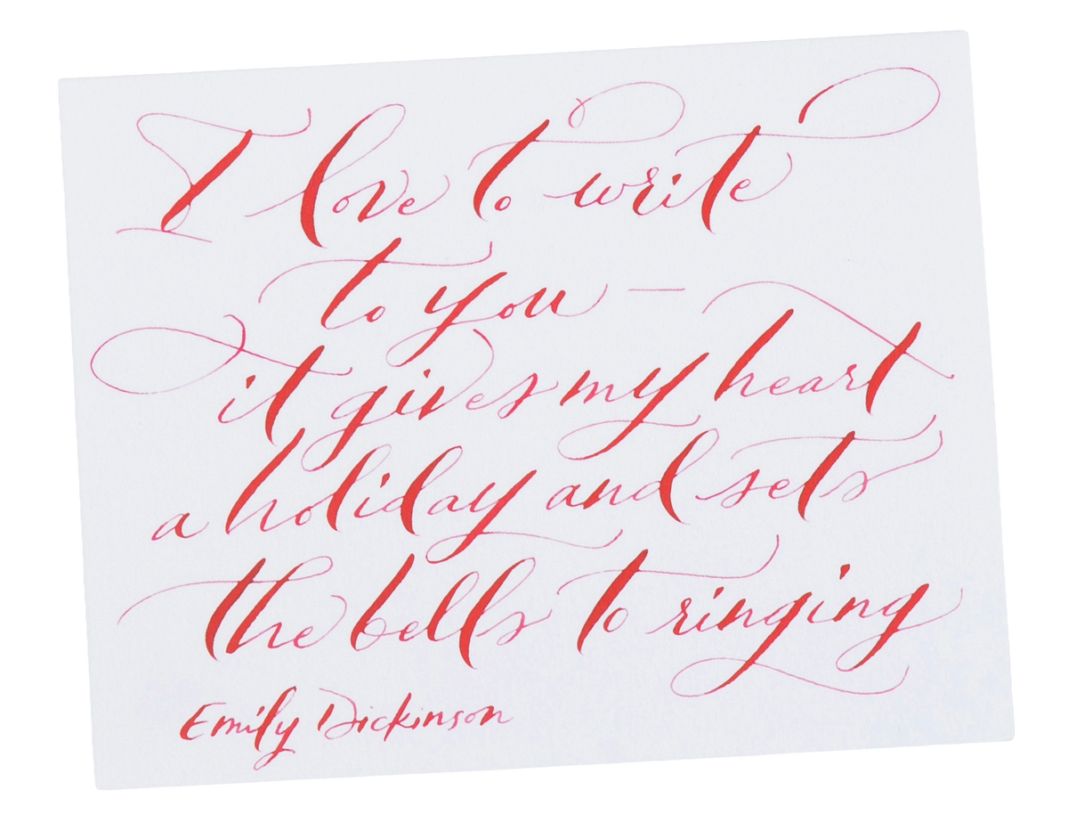 I love to write to you