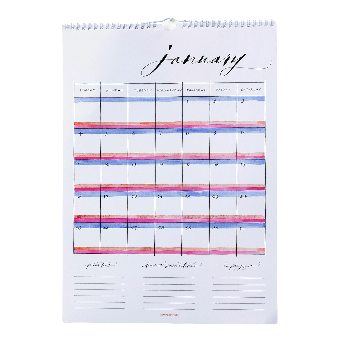 Watercolor Wall Calendar (2027 Preorder)