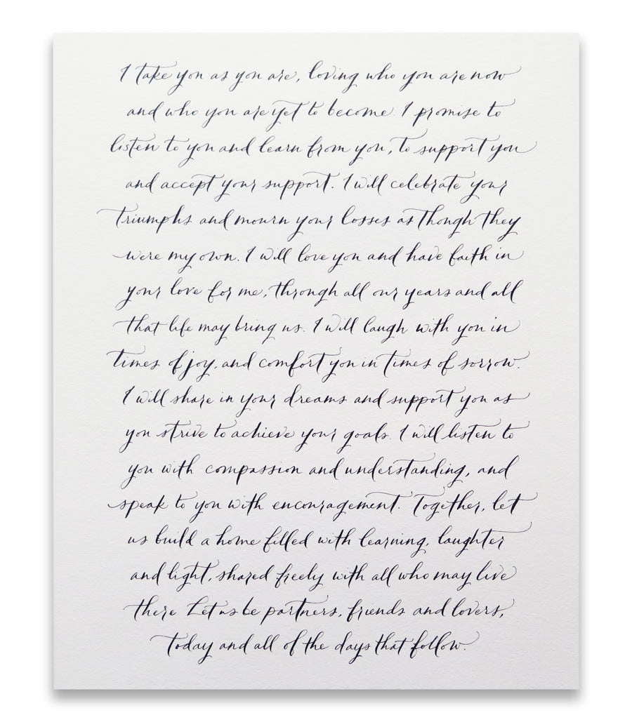 Calligraphy Commission - Original Artwork